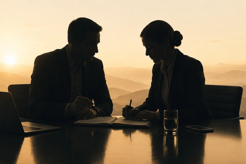 One-on-one coaching conversation